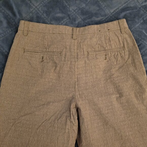 Banana Republic Men's 34x32 Brown Relaxed Tapered Fit Dress Pants - Picture 2 of 4